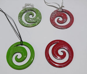 Wooden Koru Pendant/Christmas Decoration