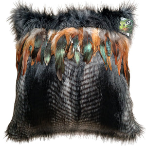 Cushion Cover Black Ruru