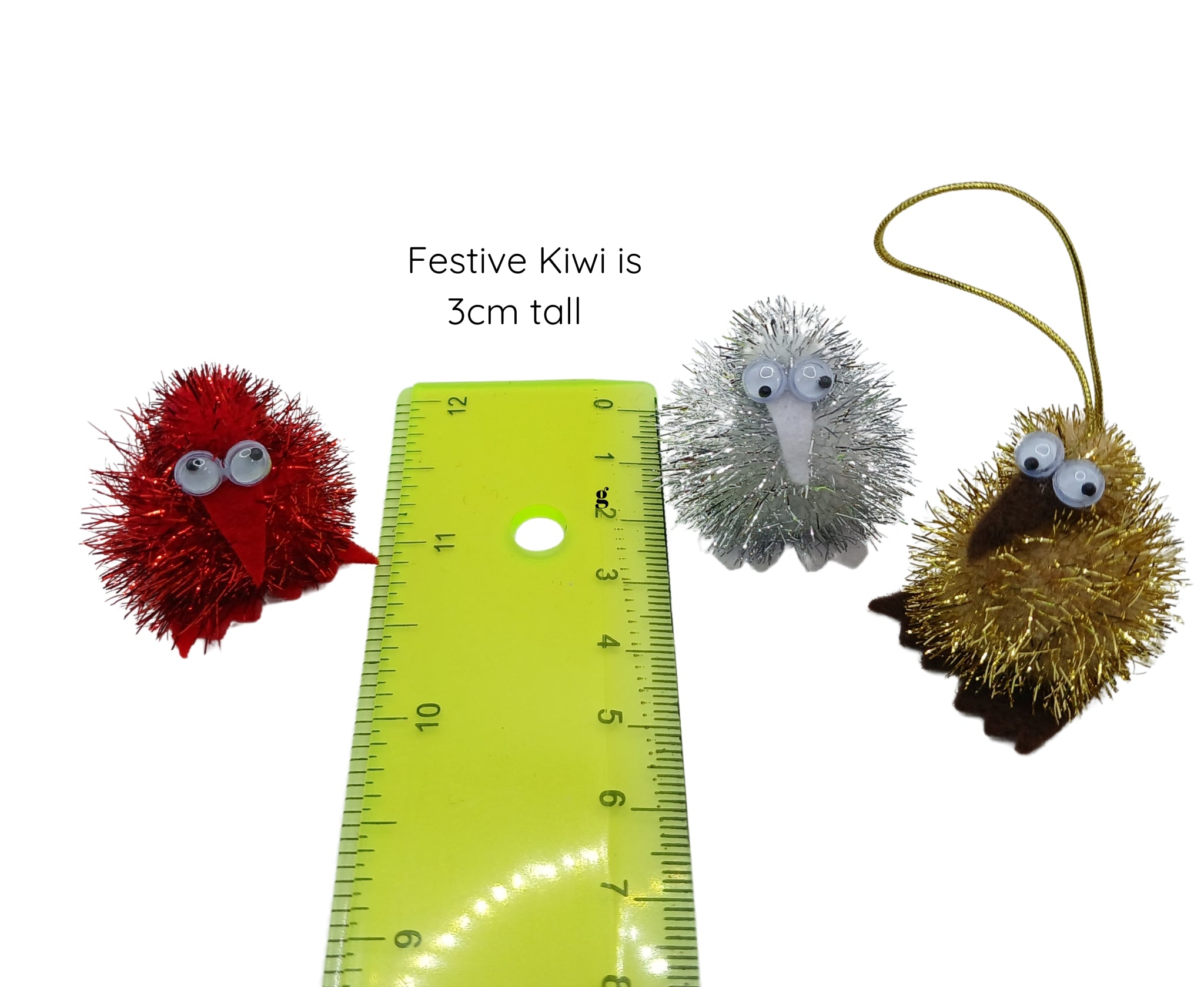 Festive Kiwi (3cm) Magnet
