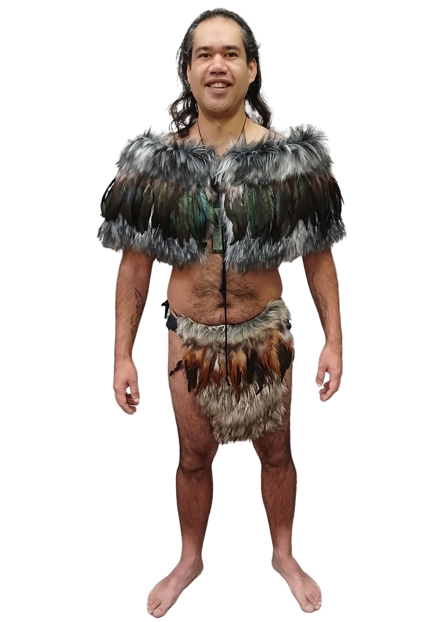 Shoulder Korowai (Quarter Korowai) BLACK RURU