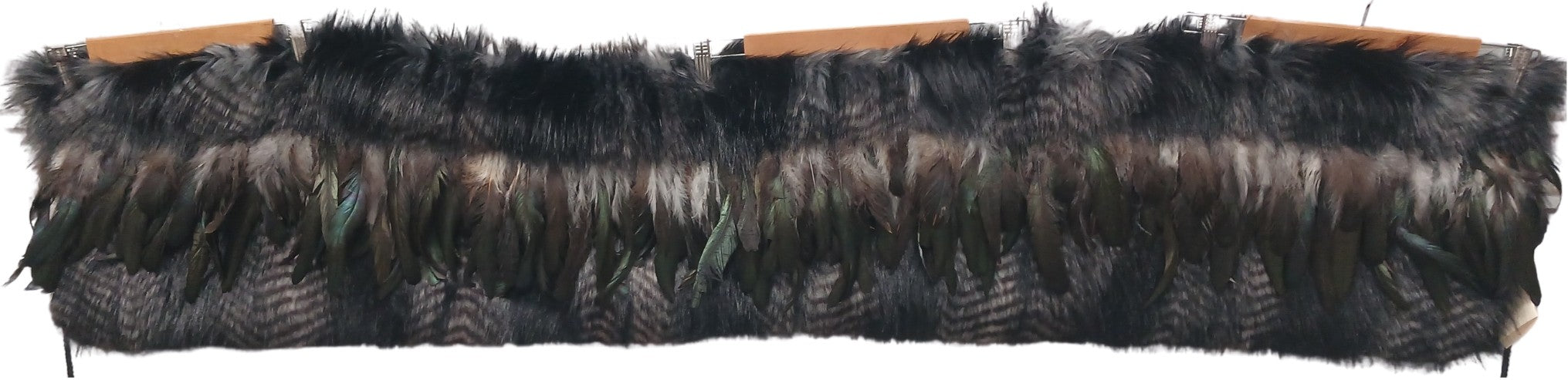 Shoulder Korowai (Quarter Korowai) BLACK RURU