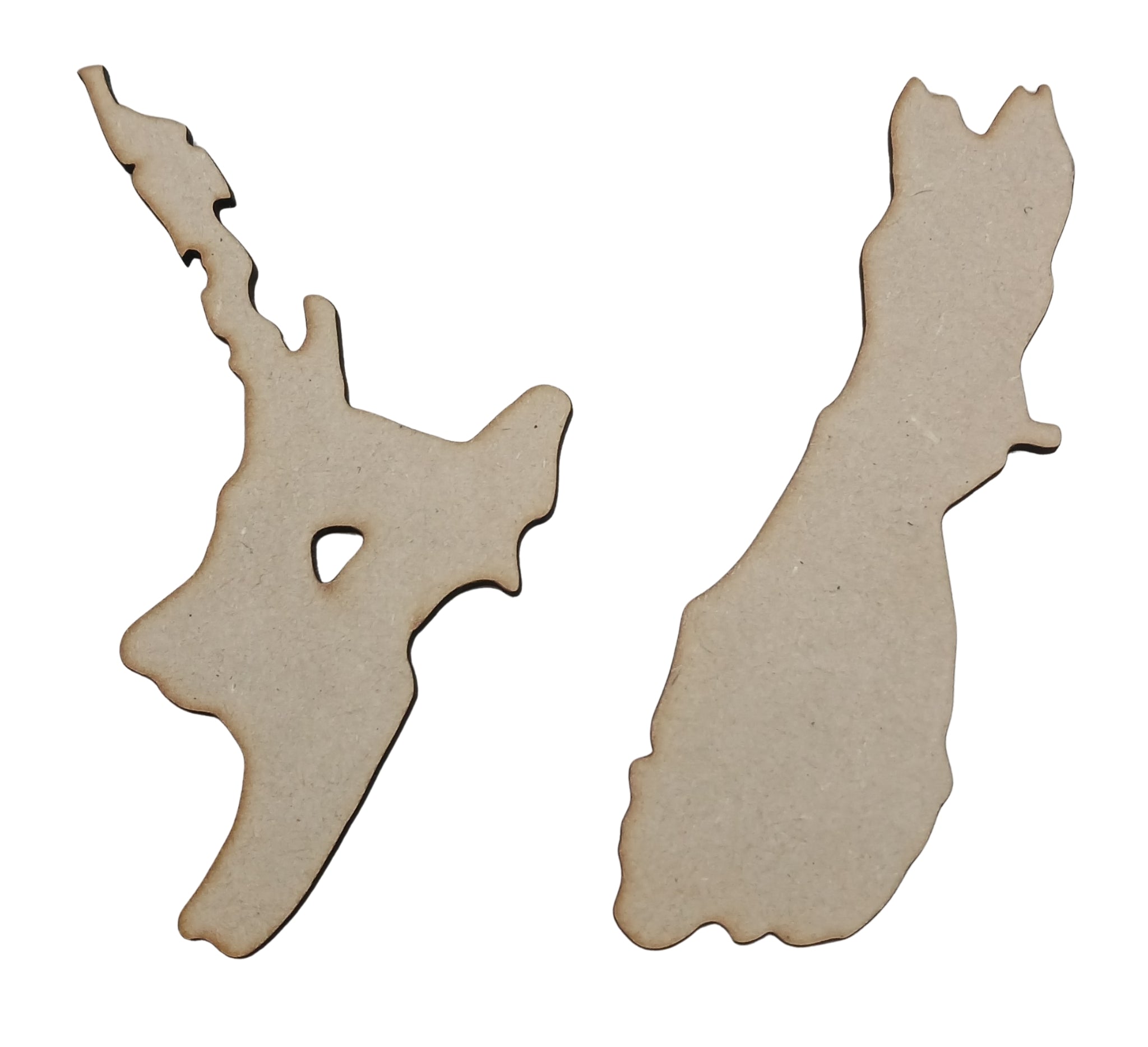 NZ Map Wood Shapes