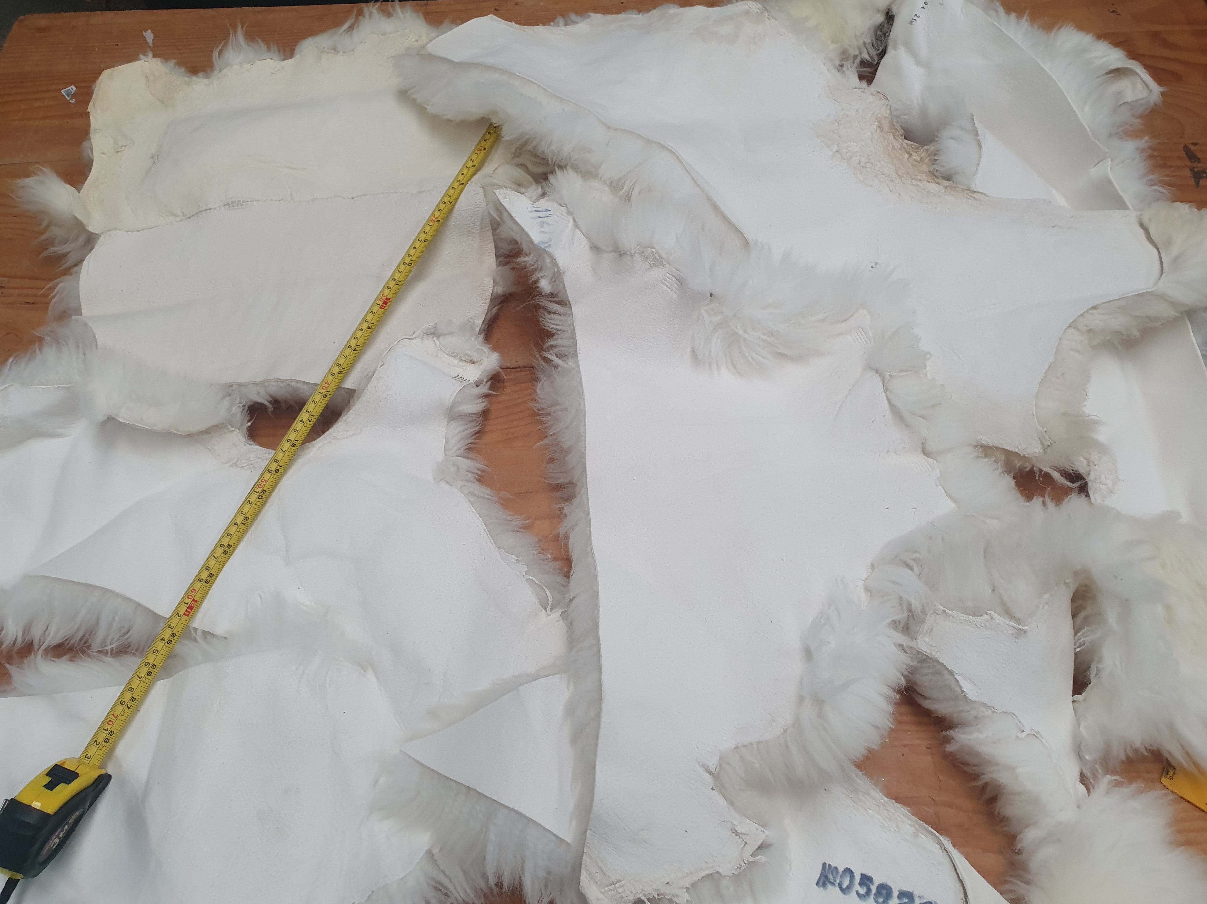 Sheepskins; Long Wool White GRADED