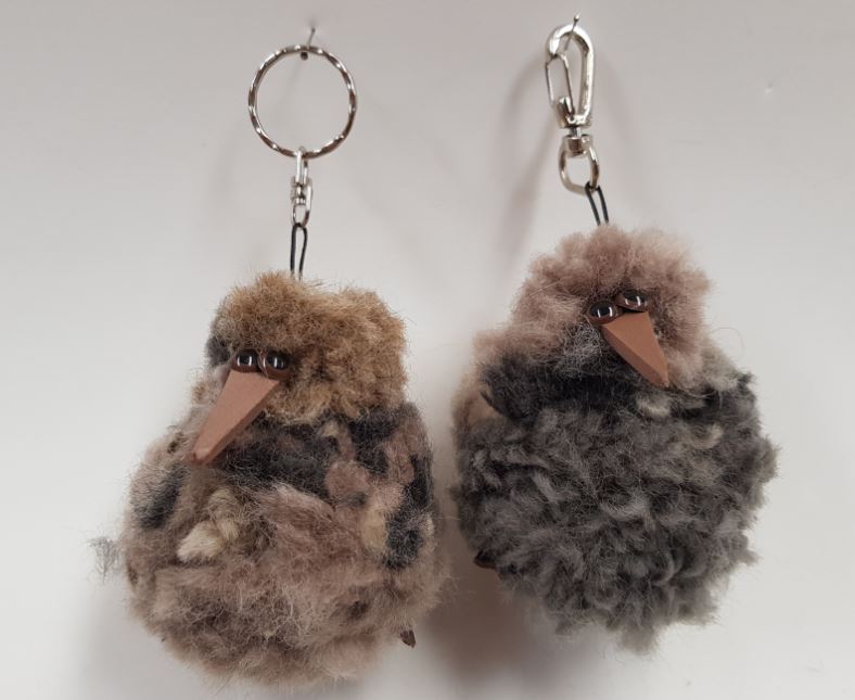 Wool Kiwi Keychain/Bag Clip