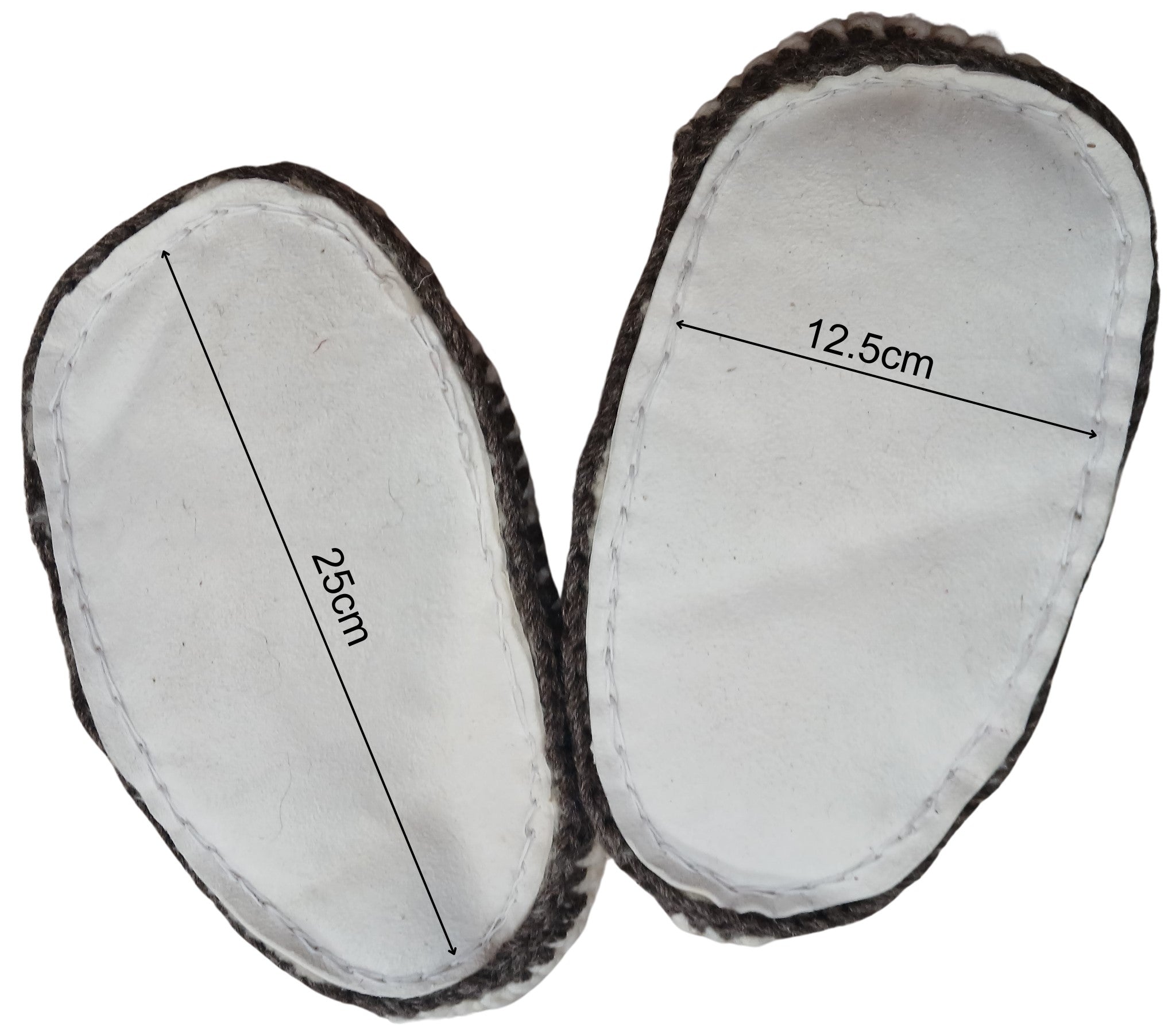 Crocheted Adult Slippers; NZ Wool.