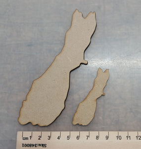 NZ Map Wood Shapes
