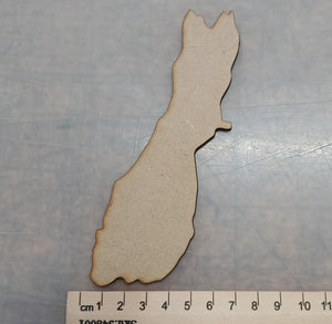 NZ Map Wood Shapes