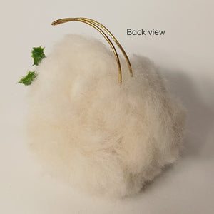 Wool Pompom Christmas Sheep; Hat, Wreath or Holly