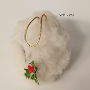 Wool Pompom Christmas Sheep; Hat, Wreath or Holly