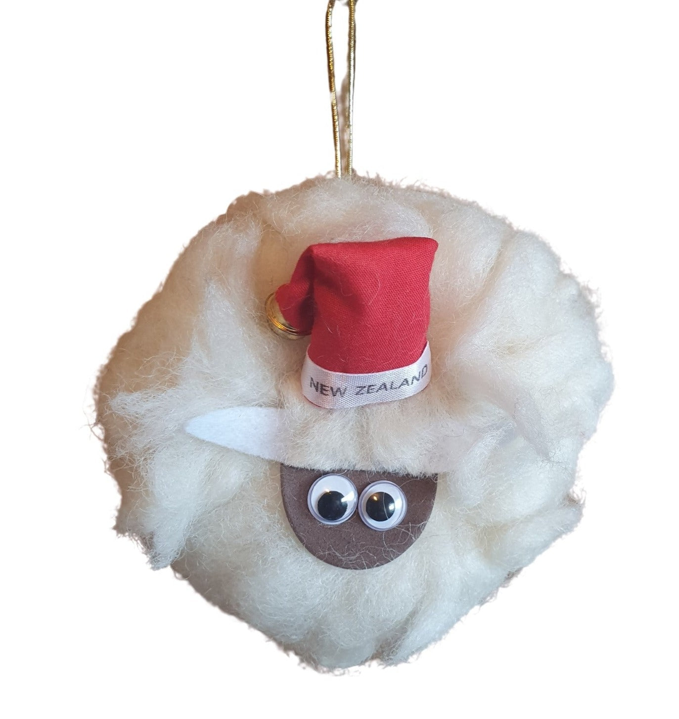 Wool Pompom Christmas Sheep; Hat, Wreath or Holly