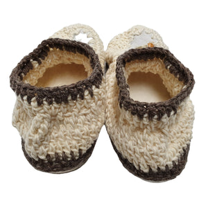 Crocheted Adult Slippers; NZ Wool.