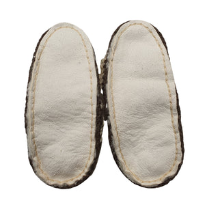 Crocheted Adult Slippers; NZ Wool.