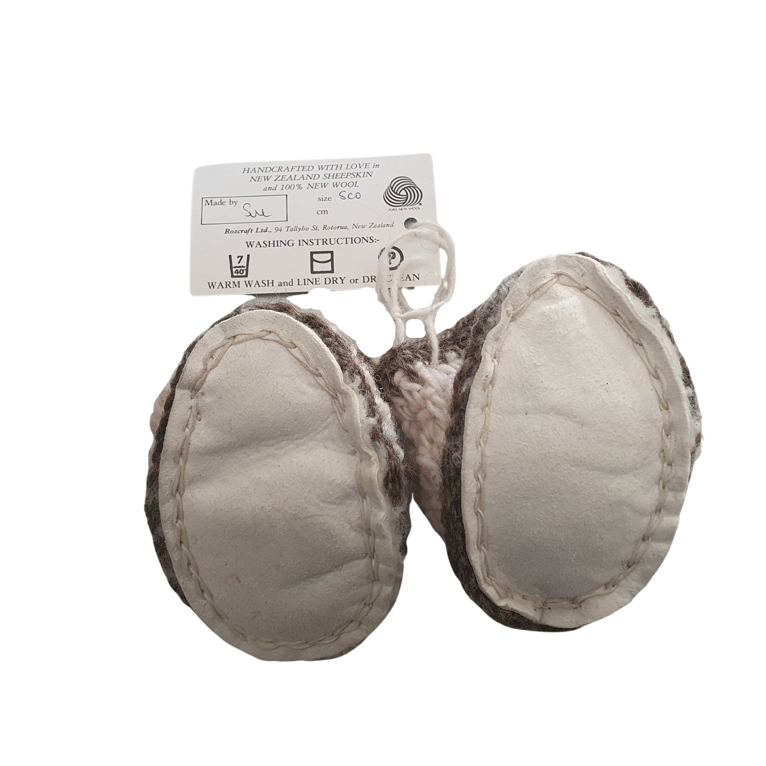 Sheepskin Sole Crochet Slippers