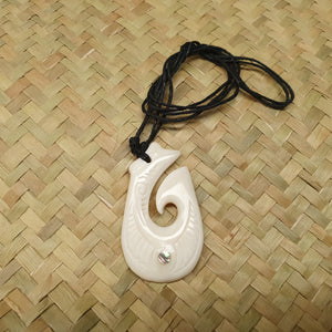 Bone Pendant Large Hei Matau (hook)