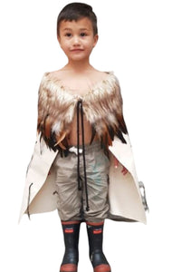 Graduation cottom cloak with feathers