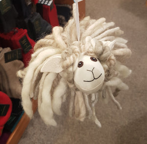 Shaggy Hanging Wool Sheep