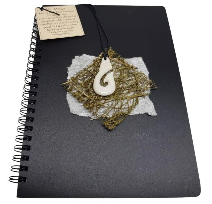 Journal with Bone Pendant