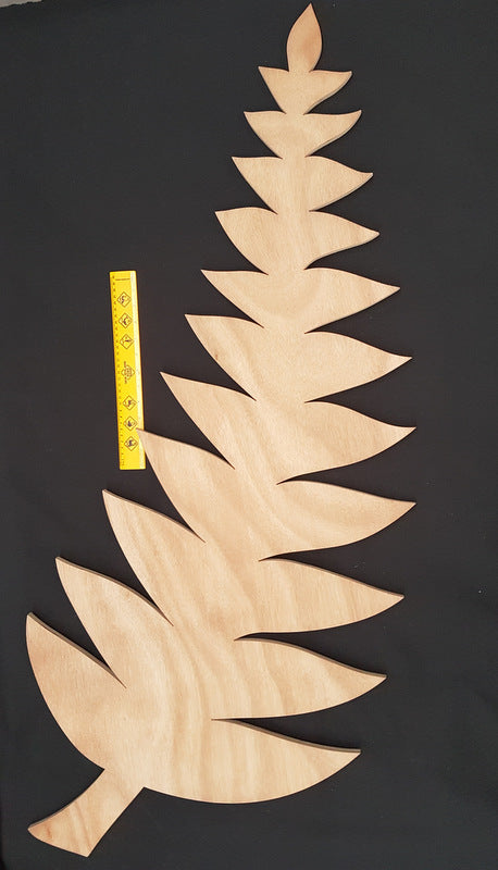 Silver fern New Zealand wooden laser cut out