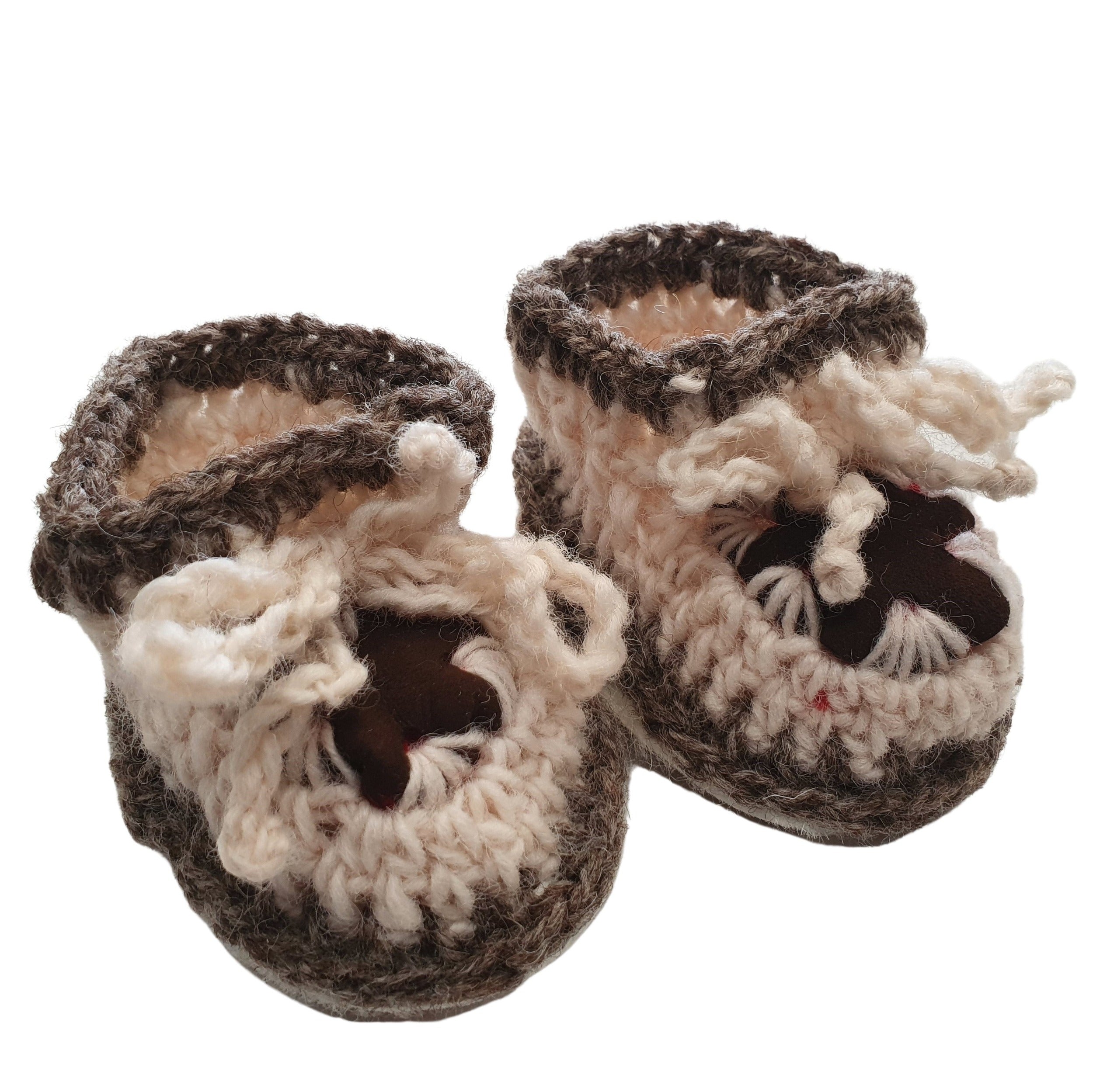 Wool sheepskin slippers child