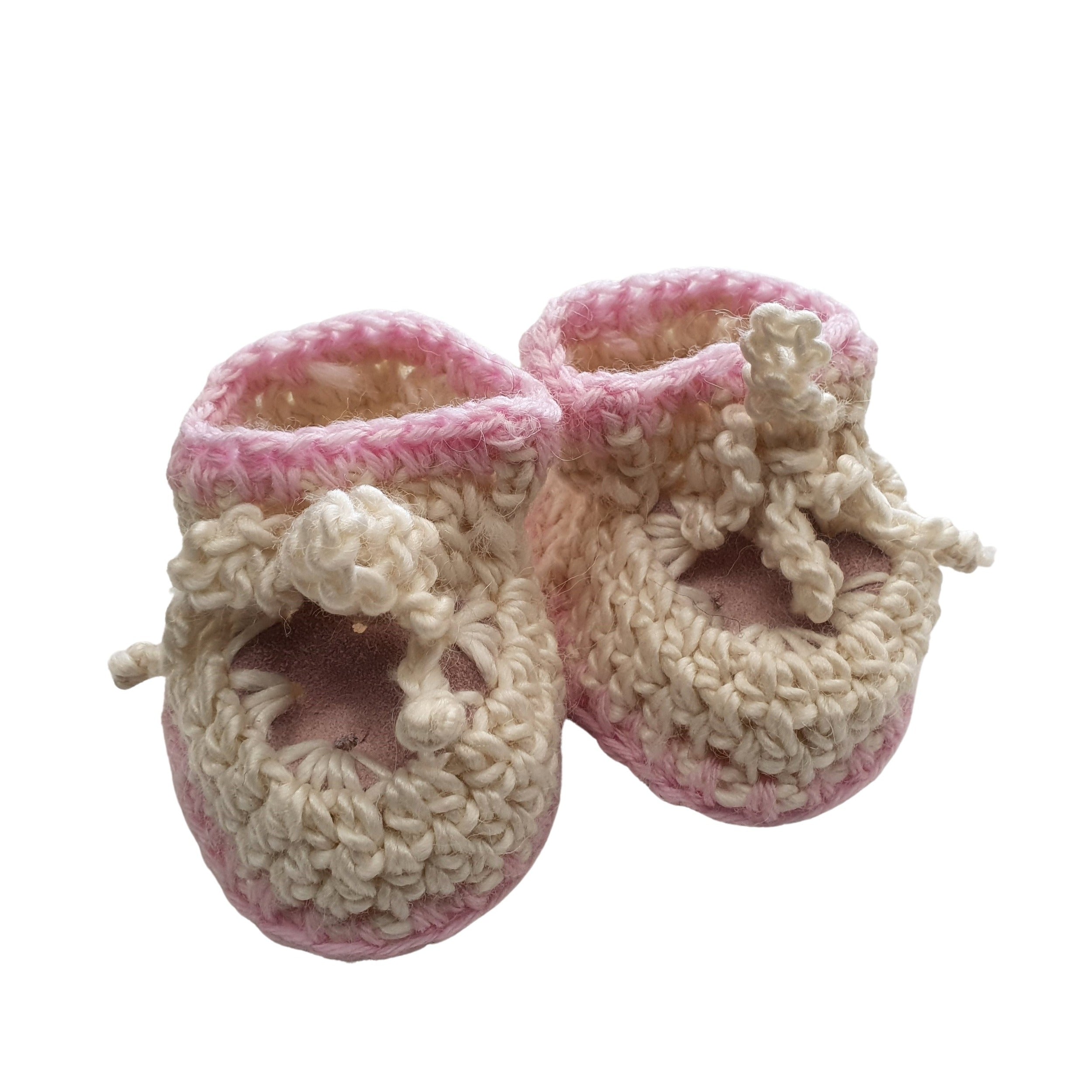 Crochet wool slippers baby