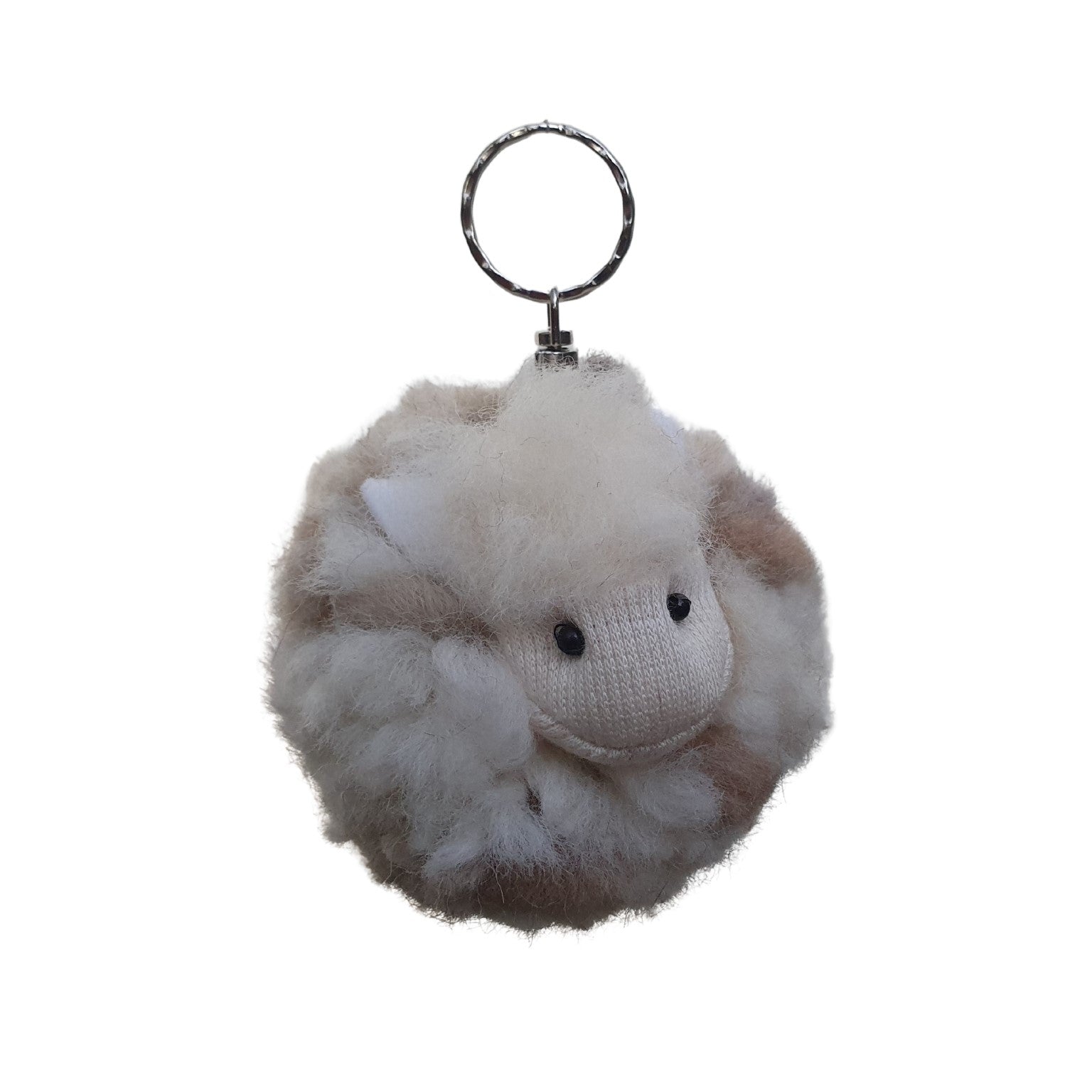 Wool Sheep Keychain and Clip