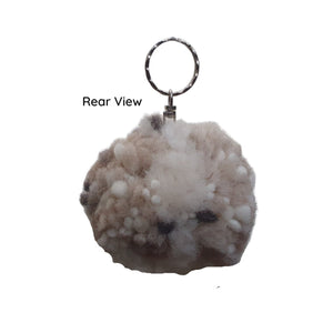 Wool Sheep Keychain and Clip
