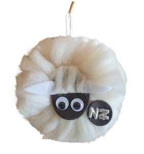 Woollen pompom toy sheep